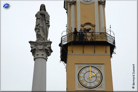 Banská Bystrica, bell-tower overlooking the SNP square