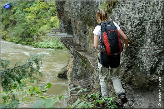Metal footsteps along the Hornád river canyon