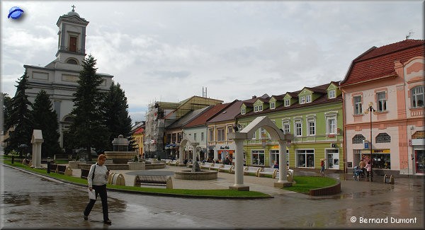 Poprad, Velká fountain at St.Egídia square
